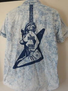 2640 superior article Hysteric Glamour bleach processing car n pre la- shirt guitar girl S