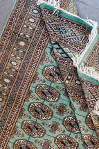 ボハラデザインのパキスタン手織り絨毯 size:297×214cm リビングラグ_画像2