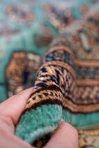 ボハラデザインのパキスタン手織り絨毯 size:297×214cm リビングラグ_画像9