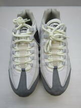 153-Ky12048-100s Nike Air Max 95 QS Skeleton Summit White/Light Born Cool Grey DV2593-100 27cm タグ付き未使用品_画像3