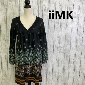 iiMK* I I.M ke-* flower print One-piece * size 38 9-17