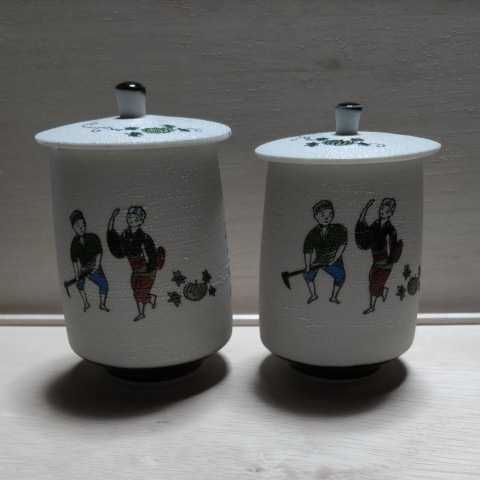 高級陶器)未使用新品骨董品 85歳断捨離 桐箱入り有田焼高級茶器 絵柄 ...