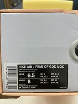 新品 Nike Air Fear Of God Moc Pure Platinum 24.5cm ナイキ フィアオブゴッド_画像2