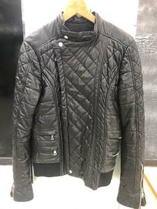  Balmain Homme Rider's кожаный жакет T280C254 размер 44 Balmain Quilted Leather Jacket FW14