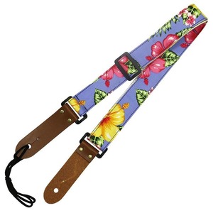 ARIA SPS-UKE/HA3 BL(Blue) hibiscus pattern ukulele strap ( Aria )