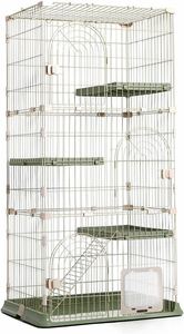  new goods * free shipping *RAKU cat cage large folding cat cage 161×83×60cm cat house green 2 color possible selection (3 step, green ) CK1340-1343