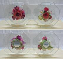 レトロ☆ラポール プリザーブドフラワー 2点☆薔薇 バラ 八角形 ガラス 生花 保存加工 置物 インテリア ブリザードフラワー ビンテージ 60_画像2