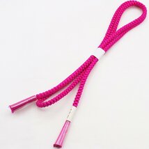 振袖用帯締め 正絹 ローズピンク 編み hu49 新品 成人式 ふりそで シルク オールシーズン 送料無料_画像2