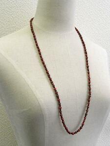 * great special price *.. long necklace cut beads red red 01-190