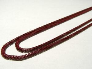 * mesh chain * long necklace circle red 08-1033