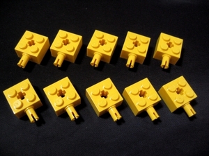 凸レゴ凸　%6232　2x2ペグ付ブロック（黄）　10個