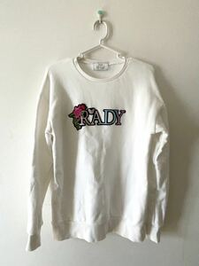 H010 未使用 Rady レディ 長袖 スウェット トレーナー レディース サイズF 刺繍ロゴ