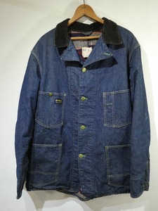 濃い 40s 50s ビンテージ OSH KOSH B'gosh オシュコシュ TROY ブランケットライナー デニム チョア ジャケット カバーオール 40-42位 30s