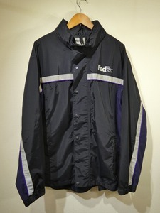 レア 00s ビンテージ Fedex VF Imagewear Stan Herman デザイン リフレクター フーディ ナイロン ジャケット マンパ L 90s 80s USA 古着