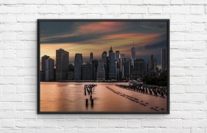 インテリアポスター アメリカン ニューヨークの景色 夕暮れ New York Sunset A2サイズ an2