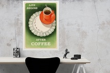 【フレーム付-白-】インテリアポスター ヴィンテージ コーヒー デザイン 珈琲 COFFEE A2サイズ md3_画像2