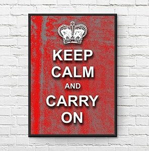 インテリアポスター ヴィンテージ Keep Calm and Carry On 平静を保ち普段の生活を続けよ A1サイズ ai5