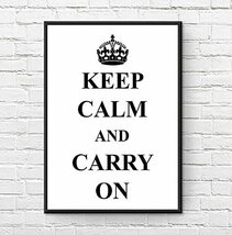 インテリアポスター ヴィンテージ Keep Calm and Carry On 平静を保ち普段の生活を続けよ A1サイズ ai3_画像1