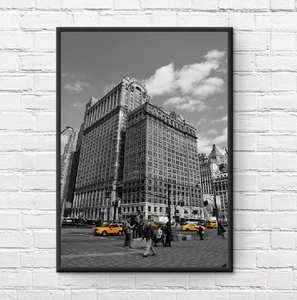 インテリアポスター アメリカン ニューヨークの景色 モノクローム New York View A3サイズ as10