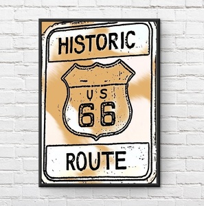 インテリアポスター ヴィンテージ アメリカン ルート 66 ROUTE 66 A3サイズ as6