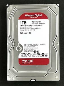 【送料無料】　★ 1TB ★　WD Red　/　WD10EFRX　【使用時間：9965ｈ】 2019年製　良品　3.5インチ内蔵HDD　SATA　Western Digital RED