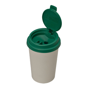 灰皿 カフェカップ型 自然消化タイプ 灰捨て簡単 大容量 ホワイト/セイワ：W822 ht