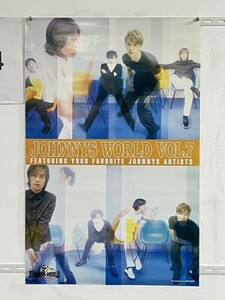 P01-80 / 【未使用】SMAP スマップ JOHNNYS WORLD ローソン　ポスター 91㎝×59㎝　レア品 希少 当時物