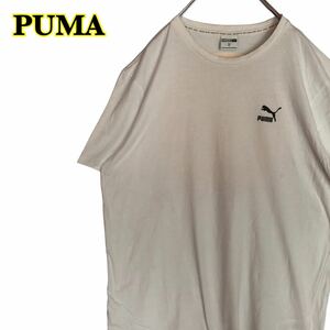 PUMA プーマ　半袖Tシャツ　プリントTシャツ　白　大きいサイズ　メンズ　XXLサイズ　【AY0830】