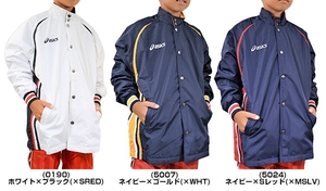 [ free shipping ]asics Asics * reverse side nappy half coat [ tag equipped ]XBJ118* navy blue red 150[ stock limit ]