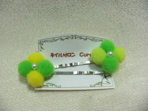 *.... flower. hairpin ( yellow green series )0