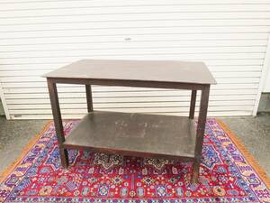  Vintage 20's дерево стол стол античный стол верстак flat шт. дисплей магазин инвентарь садовая мебель посадочная машина гараж 
