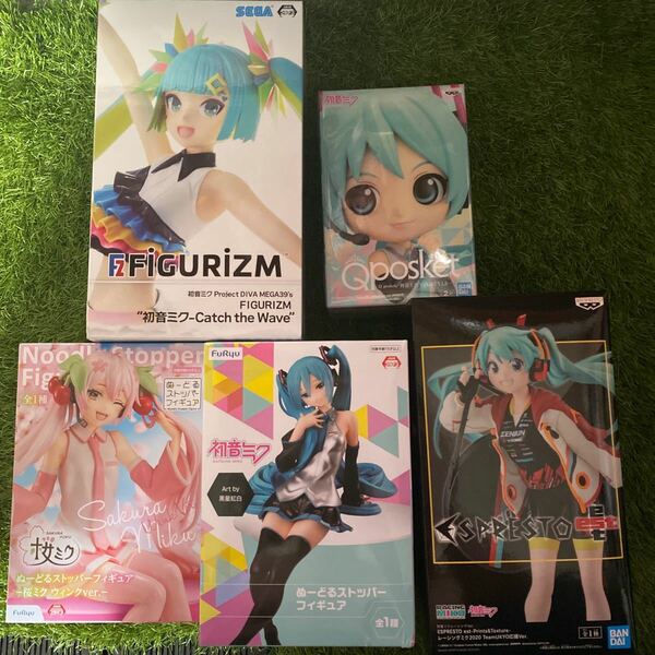 初音ミク　フィギュアセット　 ぬーどるストッパー　レーシング2020 Qposket 