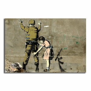 Banksy バンクシー ポスター ボード パネル フレーム 75x50cm 海外 アート インテリア 雑貨 グッズ 絵 フォト グラフィティ おしゃれ 大 6