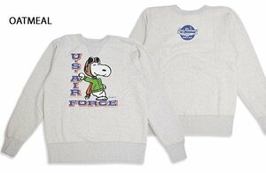 BUZZ×PEANUTS セットインクルーネックスウェット「US AIR FORCE」◆BUZZ RICKSON'S オートミールXLサイズ BR69071 バズリクソンズ