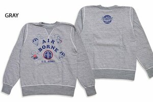 BUZZ×PEANUTS セットインクルーネックスウェット「AIR BORNE」◆BUZZ RICKSON'S グレーXXLサイズ BR69072 バズリクソンズ スヌーピー