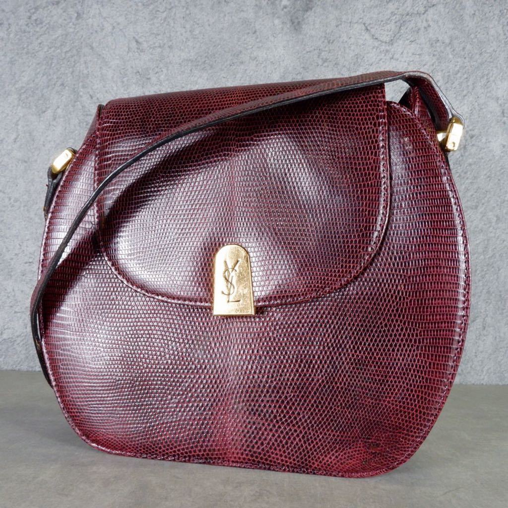 希少極上美品ヴィンテージ】イヴ・サンローラン レザーハンドバッグ