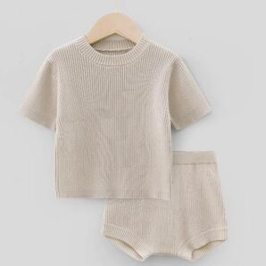 ニットセットアップ ベビー服 子供服 80サイズ 無地