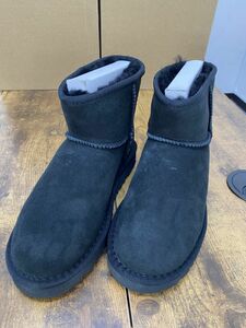 Чрезвычайно теплые Mouton Boots Ladies Classic Mini подлинный подлинный искренний короткий водяной обработку, обработанные из них, кожаная кожа, интегрированный B11 Black 22 см 110701