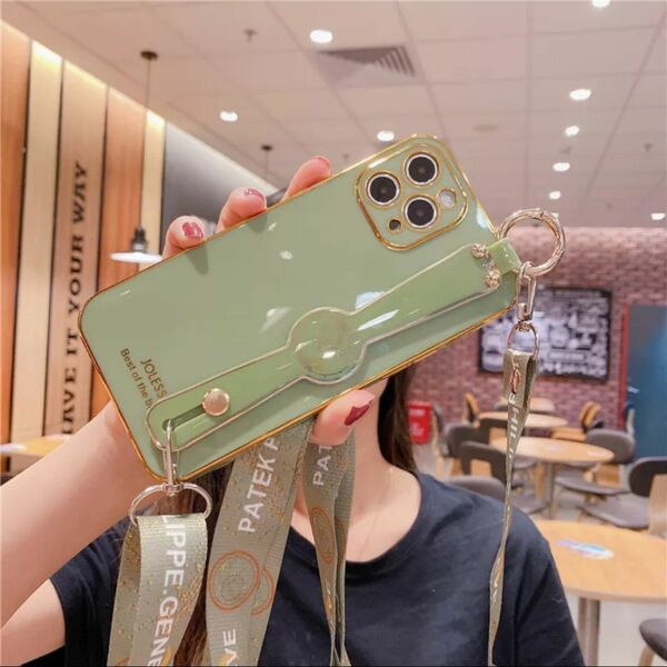 週末値下げ！iphoneケース バンカー付スマホショルダー ミント