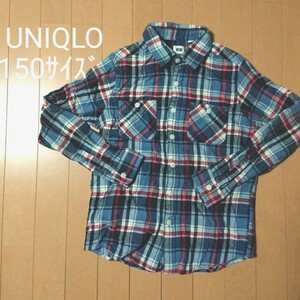 UNIQLO ユニクロ チェックシャツ 150サイズ 長袖シャツ ネルシャツ 