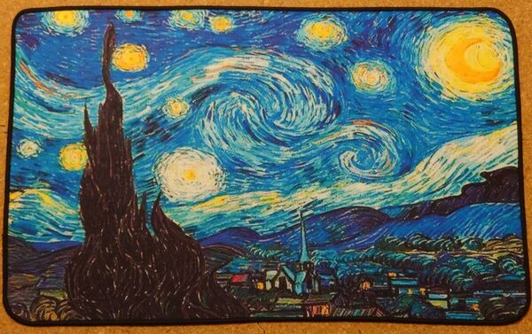 名画 ゴッホ 星月夜 玄関マット キッチンマット ヴァンゴー vanGogh マット