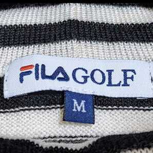 フィラゴルフ ハイネックニットワンピース M FILA GOLF 長袖 ハート ボーダー インナー ロング丈 ロゴ刺繍 スパンコール レディース 女性用の画像8