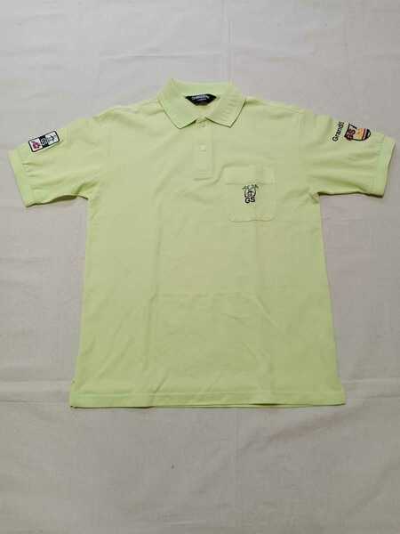431【中古品】Munsingwear Grand-Slam マンシングウェア グランドスラム メンズゴルフウェア 半袖ポロシャツ　黄緑色　メンズサイズＭ
