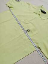 【中古品】Munsingwear Grand-Slam マンシングウェア グランドスラム メンズゴルフウェア 半袖ポロシャツ　黄緑色　メンズサイズＭ_画像3