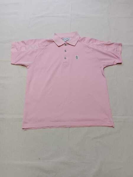 【中古品】PGA TOUR PGAツアー 半袖ポロシャツ メンズ ゴルフウェア ベビーピンク メンズ　サイズ　 M
