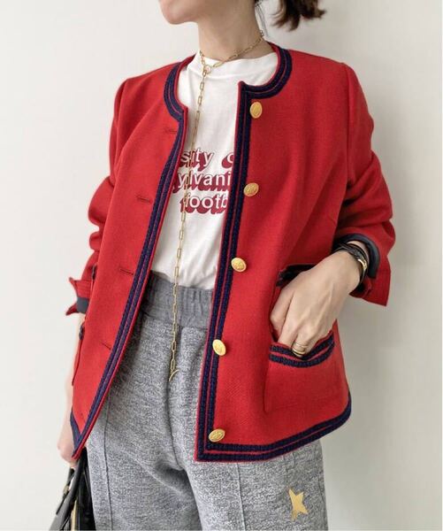 L'Appartement Tweed Jacket Red サイズ36