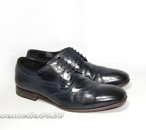 Paul Smith Paul Smith J029 wing chip business shoes navy leather original leather 40 / 6 approximately 24.5~25cm Italy made used beautiful goods 
