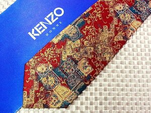 ♪0340S♪新品【刺繍 植物 アート 柄】ケンゾー【KENZO】ネクタイ