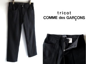 tricot COMME des GARCONS トリココムデギャルソン 2009AW ウールメルトン パンツ M 黒 ブラック 日本製 コムコム tao タオ