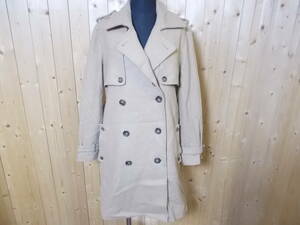 a251*SLOBE IENA wool trench coat * slow b Iena wool coat beige color corporation ru dome waist belt attaching lady's 4K